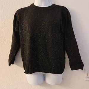 Rafaella Women's Black & Gold cozy sweater Top (XL)